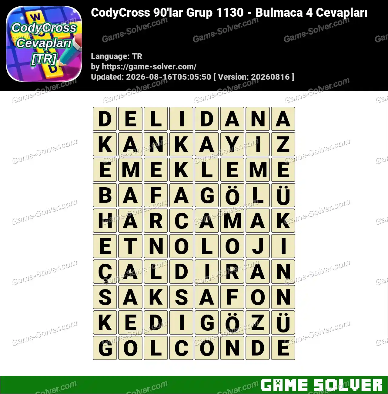 CodyCross 90’lar Grup 1130 – Bulmaca 4 Cevapları
